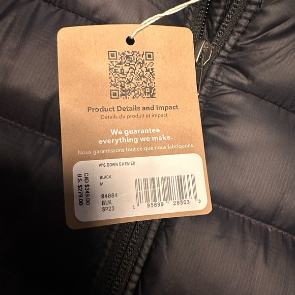Brand new medium patagonia down sweater jacket with tags - Picture 2 of 3